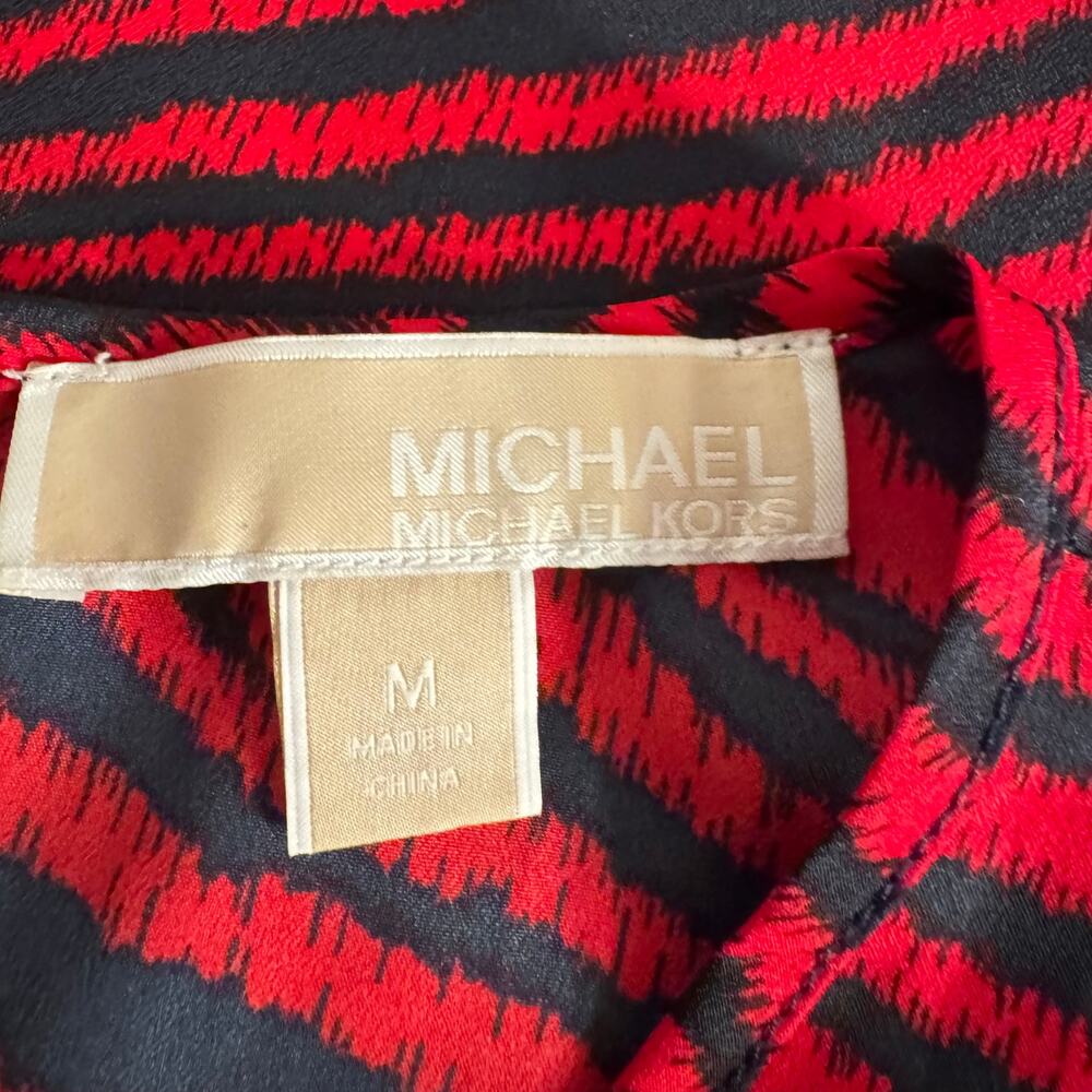 Michael Kors Zebra Print Tank Top High Low Hem Back Zip Sleeveless Career - Picture 8 of 11